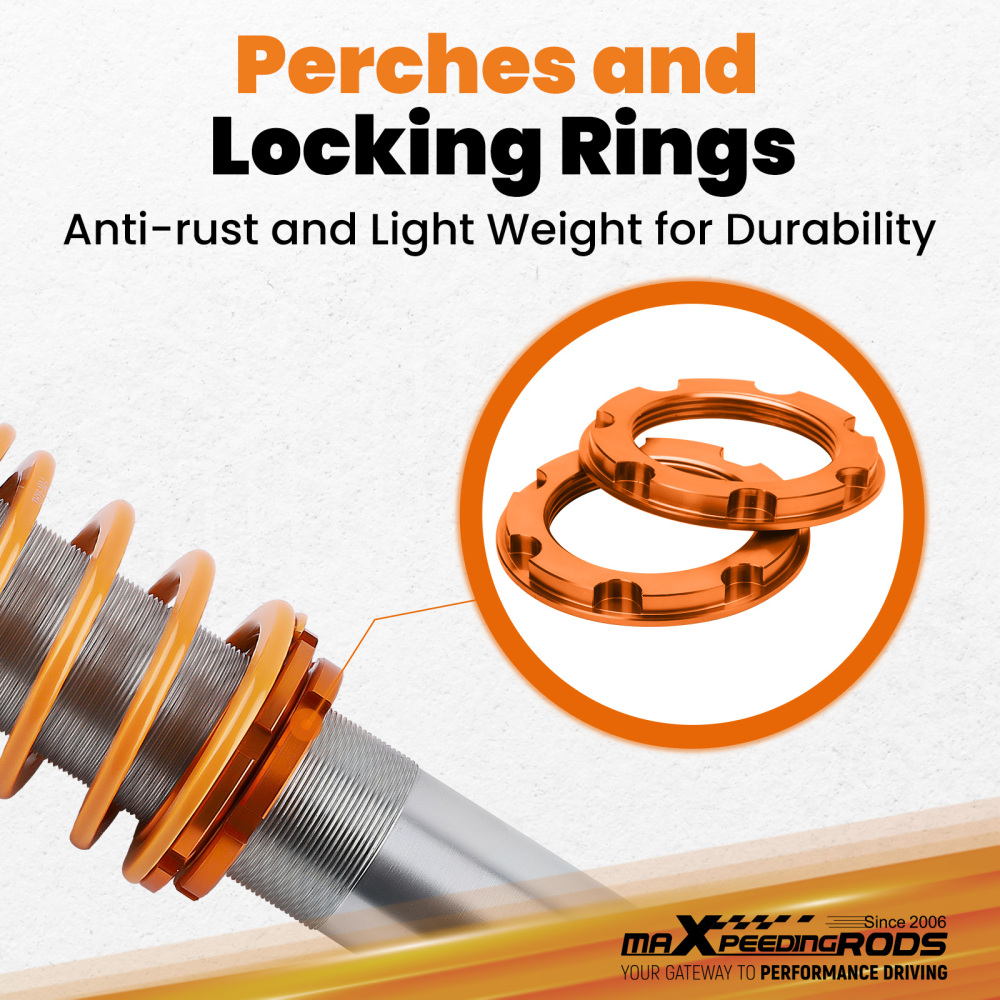 Compatible for VW POLO 6N2 Coilover Suspension Lowering Kit Spring Struts 2000