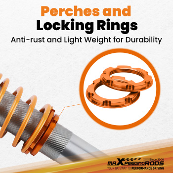 Kit suspension combine filete compatible pour vw polo 6n2 compatible pour seat ibiza 6k2 amortisseur 99-02kit d'abaissement