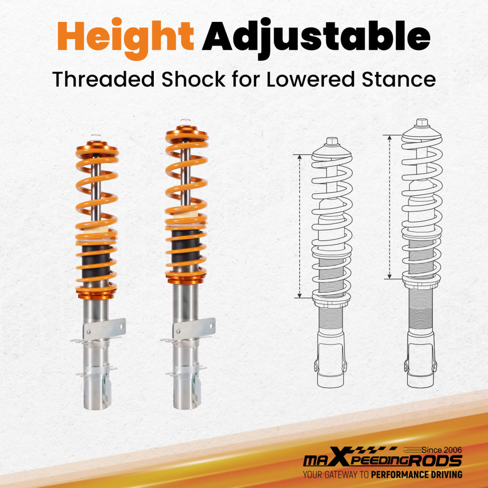 Coilover Coilovers compatible for VW Polo Mk5 6R 6C compatible for Seat Ibiza 6P8 6J8 Coil Shock Absorber