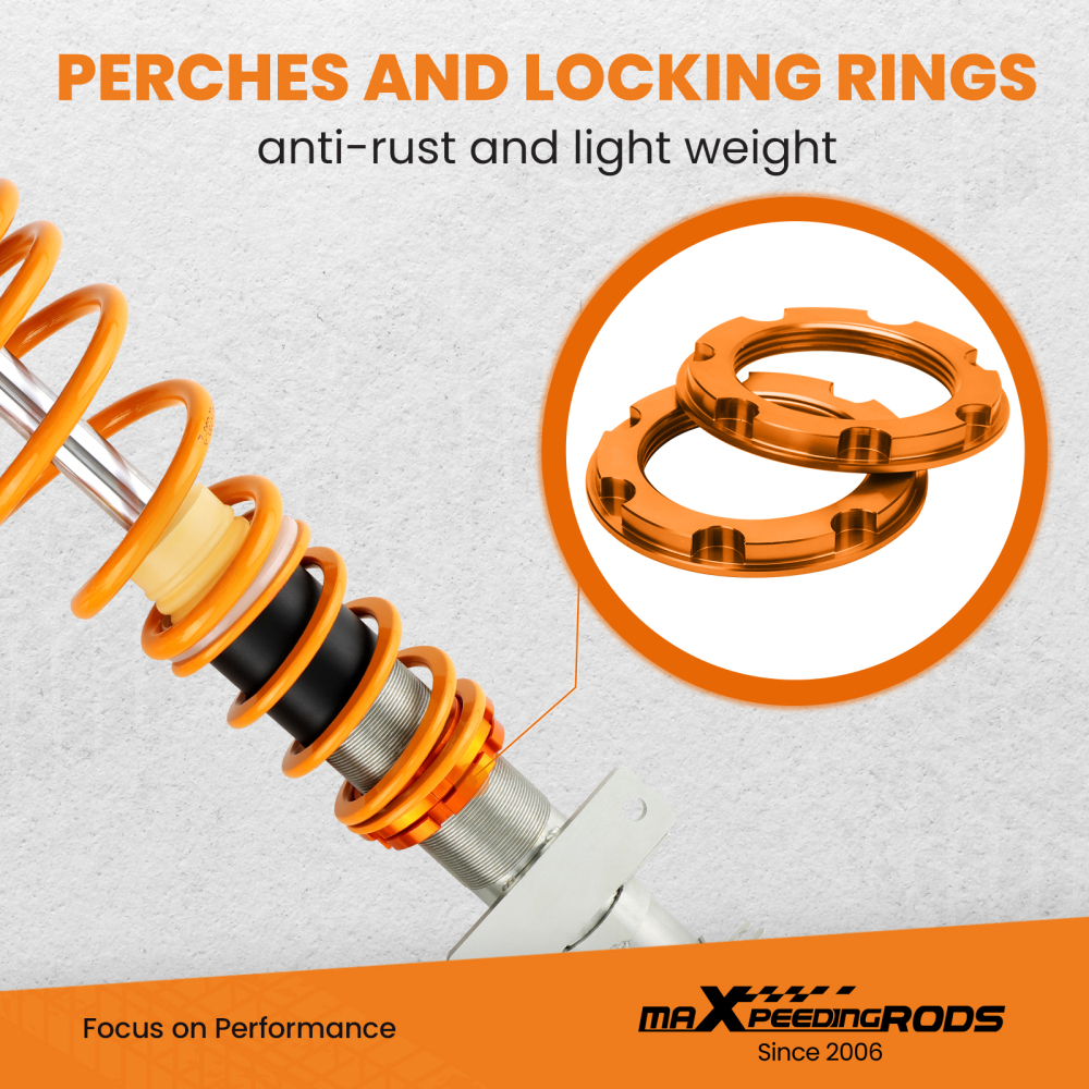 Coil Spring Coilovers Kit compatible for VW POLO MK4 (9N_) 10/2001-10/2014 hatchback lowering kit