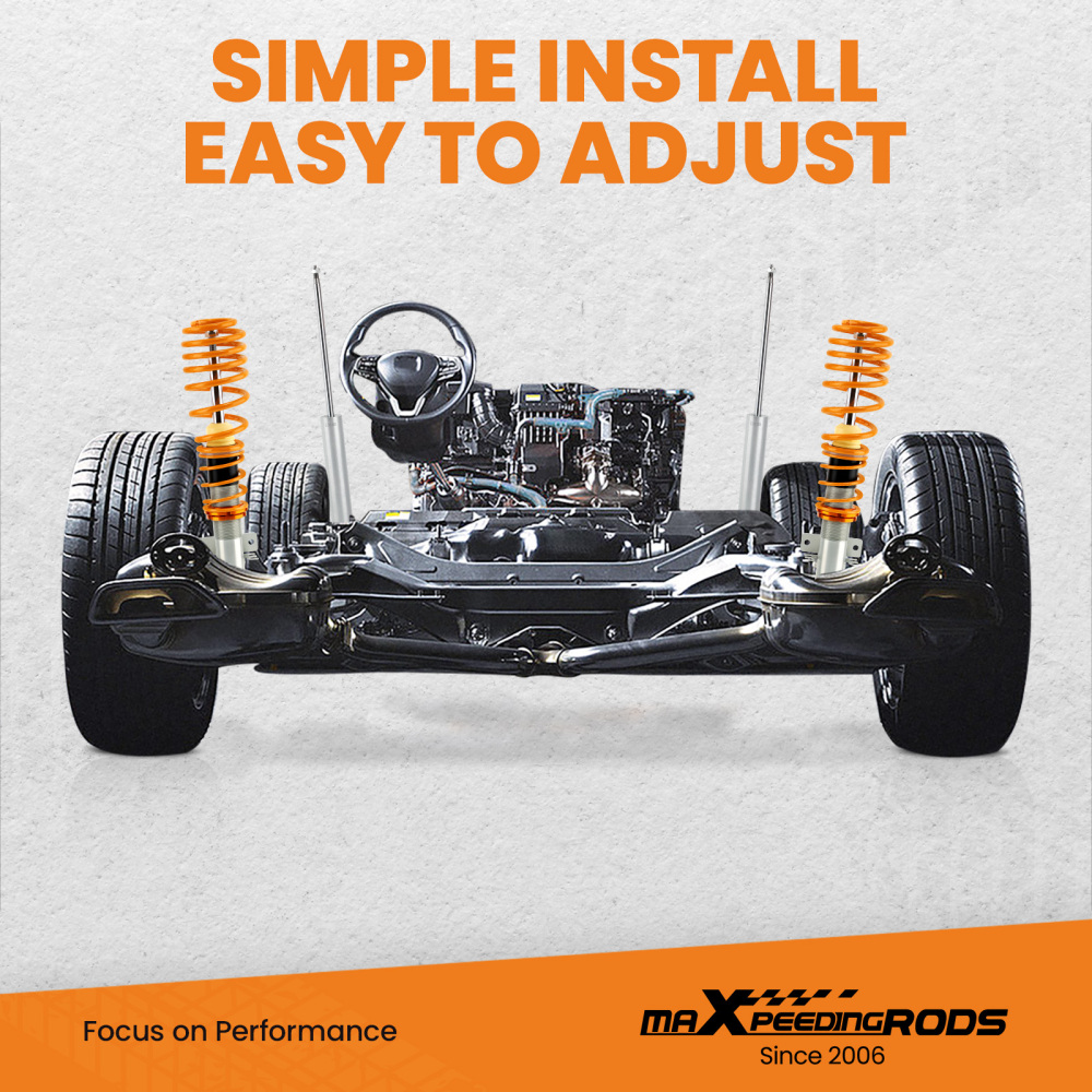 Coil Spring Coilovers Kit compatible for VW POLO MK4 (9N_) 10/2001-10/2014 hatchback lowering kit