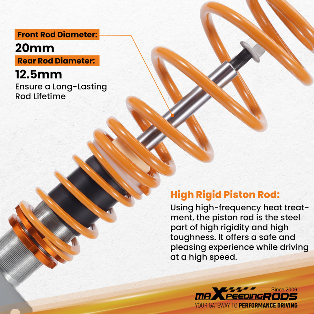 Suspension compatible for Volkswagen Polo MK4 9N /Compatible for SKODA FABIA MK1 Coilovers Absorber Shock Lowering Kit