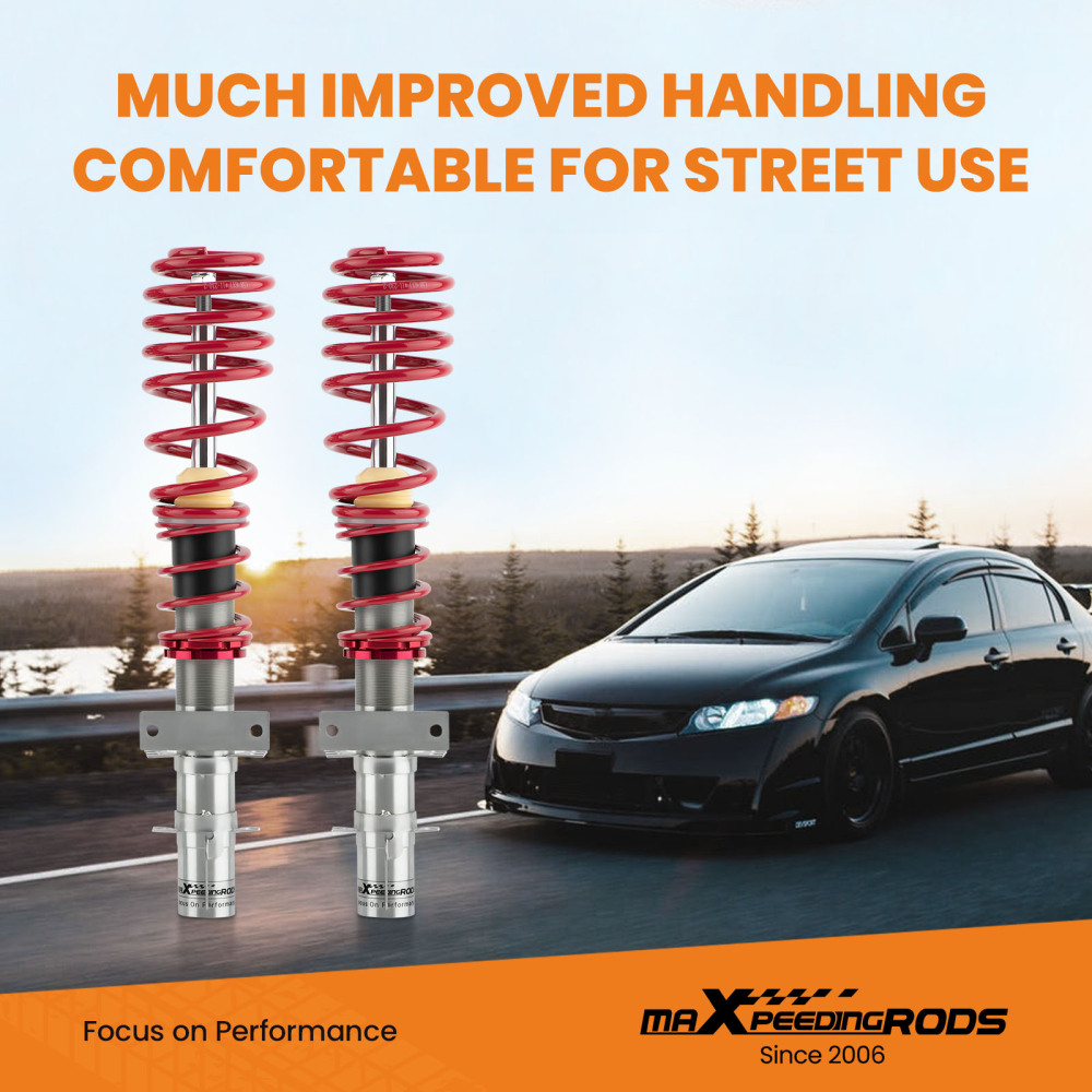 Coil Spring Suspension Absorber Coilovers Kit compatible for VW POLO MK4 (9N_) 10/2001-10/2014 hatchback lowering kit