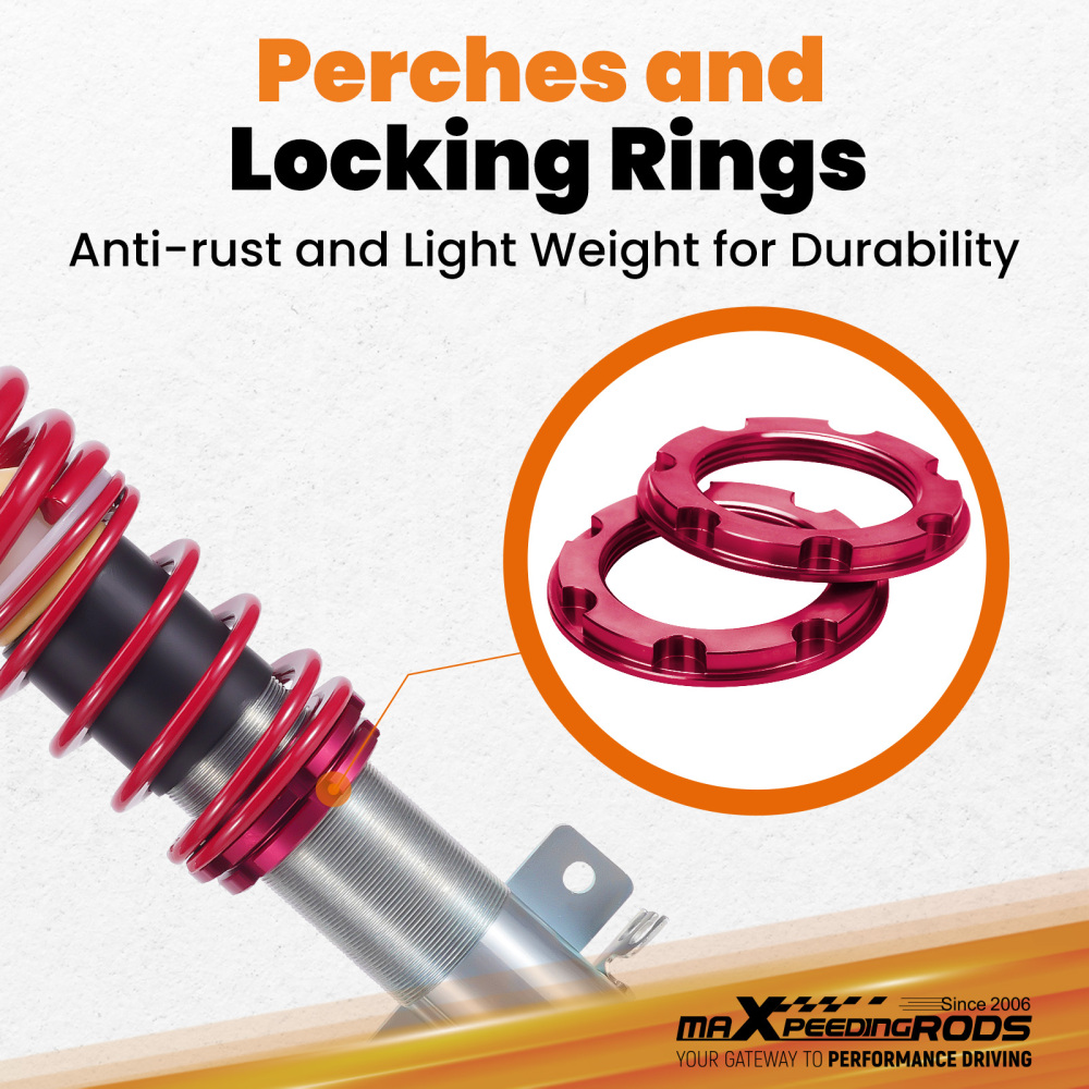 Coil Spring Suspension Absorber Coilovers Kit compatible for Volkswagen POLO MK4 01-14 Lowering Kit