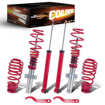 Coil Spring Suspension Absorber Coilovers Kit compatible for Volkswagen POLO MK4 01-14 Lowering Kit