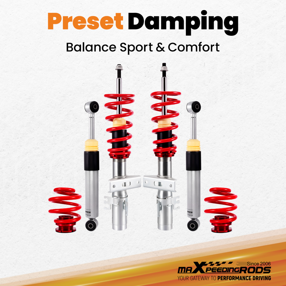 Street Coilovers compatible for VW Transporter T6 T6.1 Van T26 T28 T30 2015-2024 2.0 TDI