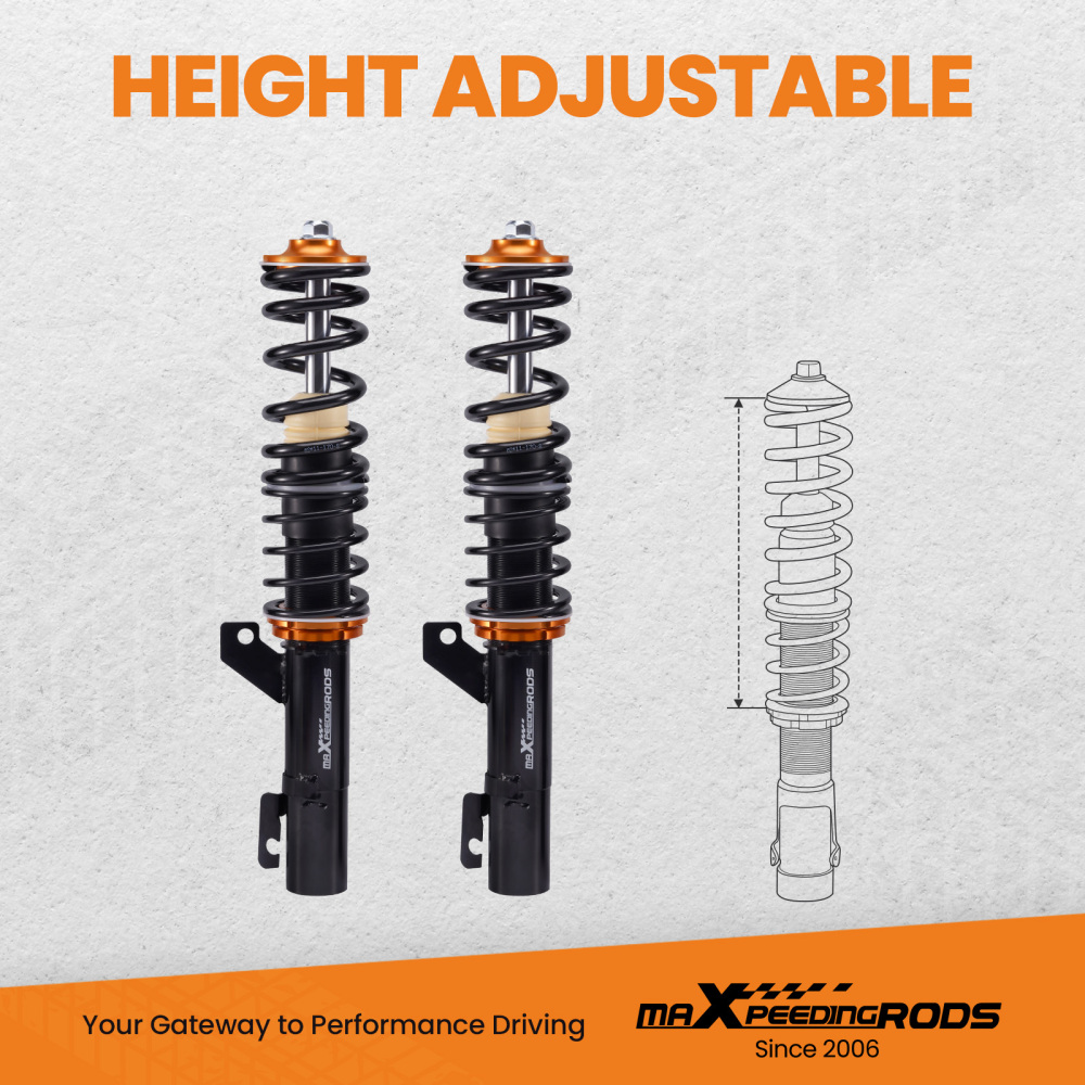 Coilovers kit compatible for Audi TT Quattro Coilovers Coupe Roadster 8N 1998-2006 Lowering Kit Coilovers kit compatible for Audi TT Quattro Coilovers Coupe Roadster 8N 1998-2006 Lowering Kit