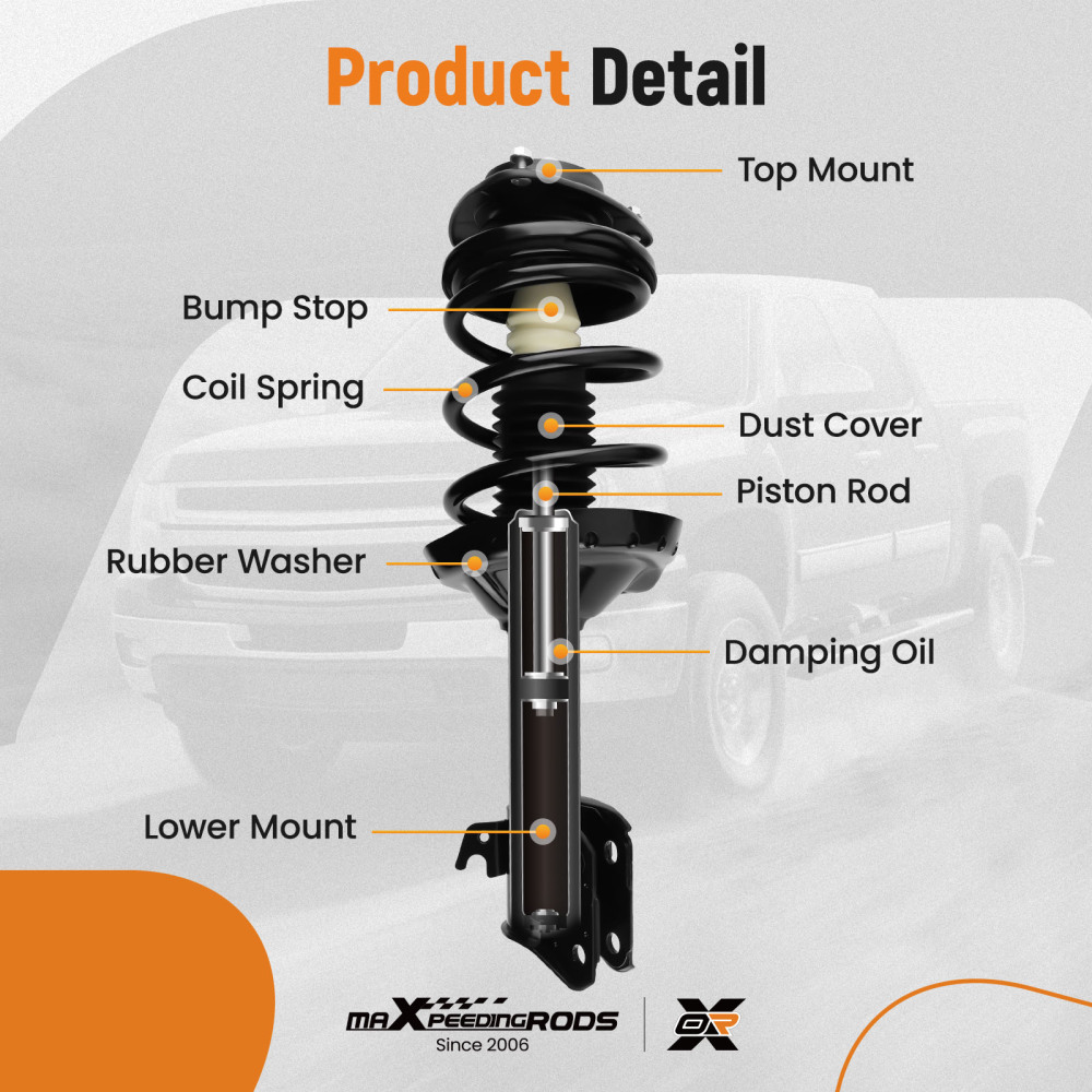 MaXpeedingrods Front Struts + Control Arms compatible for Subaru Forester 2009-2013 2.5L