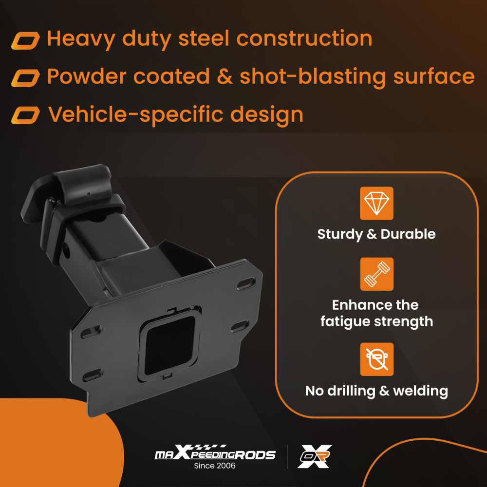 Steel Front Towing Hitch compatible for Polaris Ranger XP Kinetic Ultimate 2023-UP 2inch