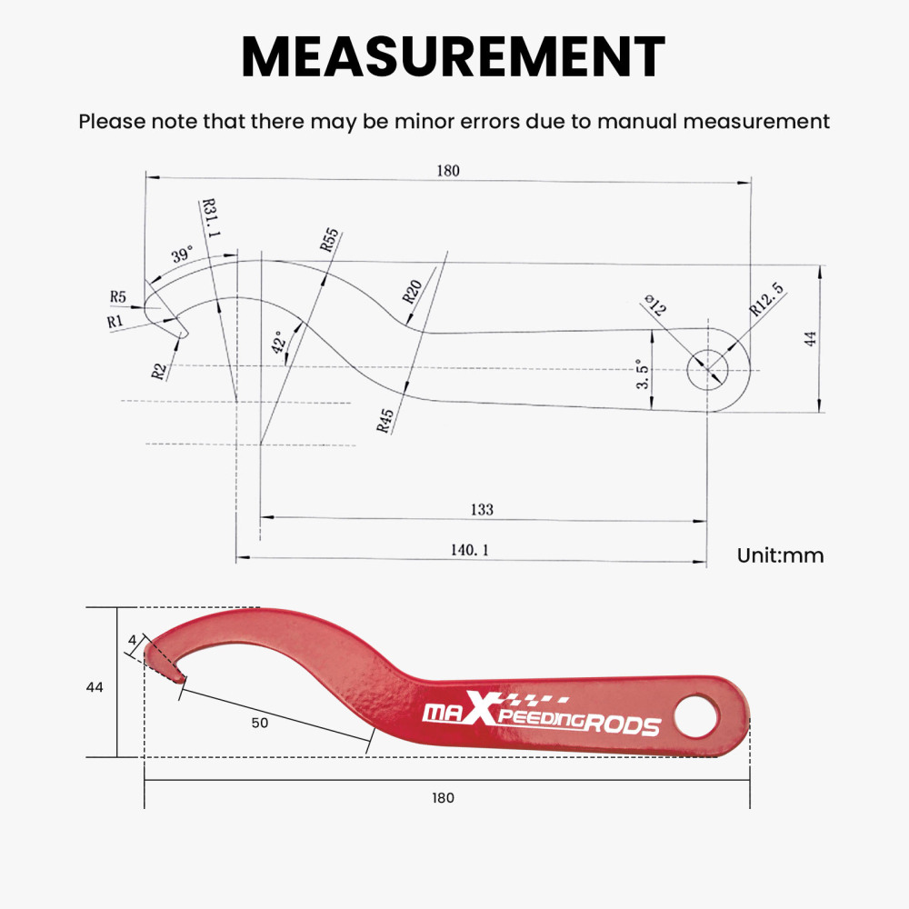 2x Coilover Adjustment Tool Steel Spanner Wrench for Aftermarket Shock Absorbers