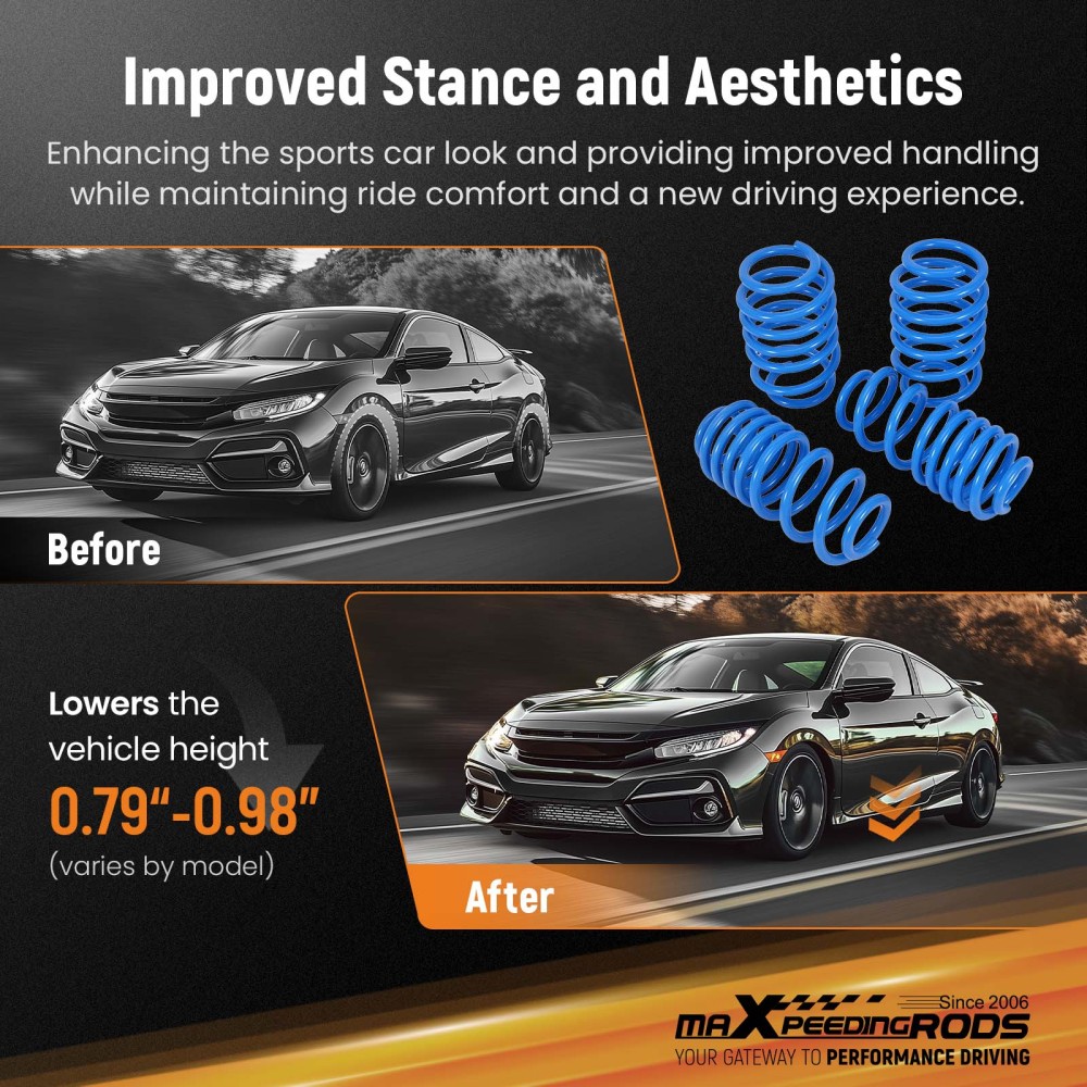 Lowering Springs Suspension compatible for Audi A3 (8P) S3 quattro 2003-2012 20/25mm