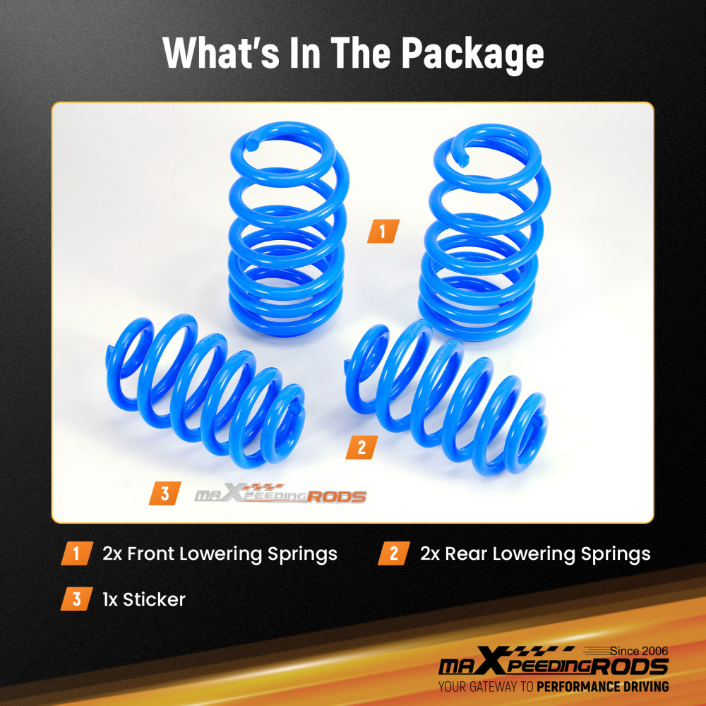 Lowering Springs 30mm compatible for Audi A4 S4 B6 8H7 2002-2005 1.8 T, 1.8 T quattro 3.0