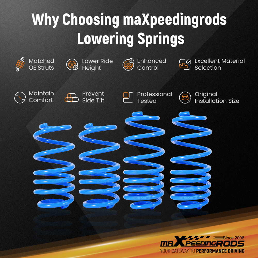 maXpeedingrods Lowering Springs compatible for AUDI A5 1.8/2.0TFSI 2.0TDi B8/8T 2009-17