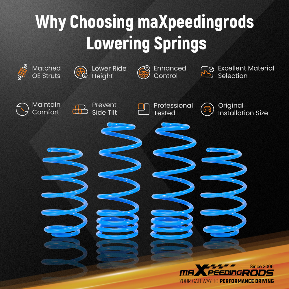 maXpeedingrods Lowering Springs compatible for Citroën Berlingo MK2 B9 2008-2025 1.6 VTi 95