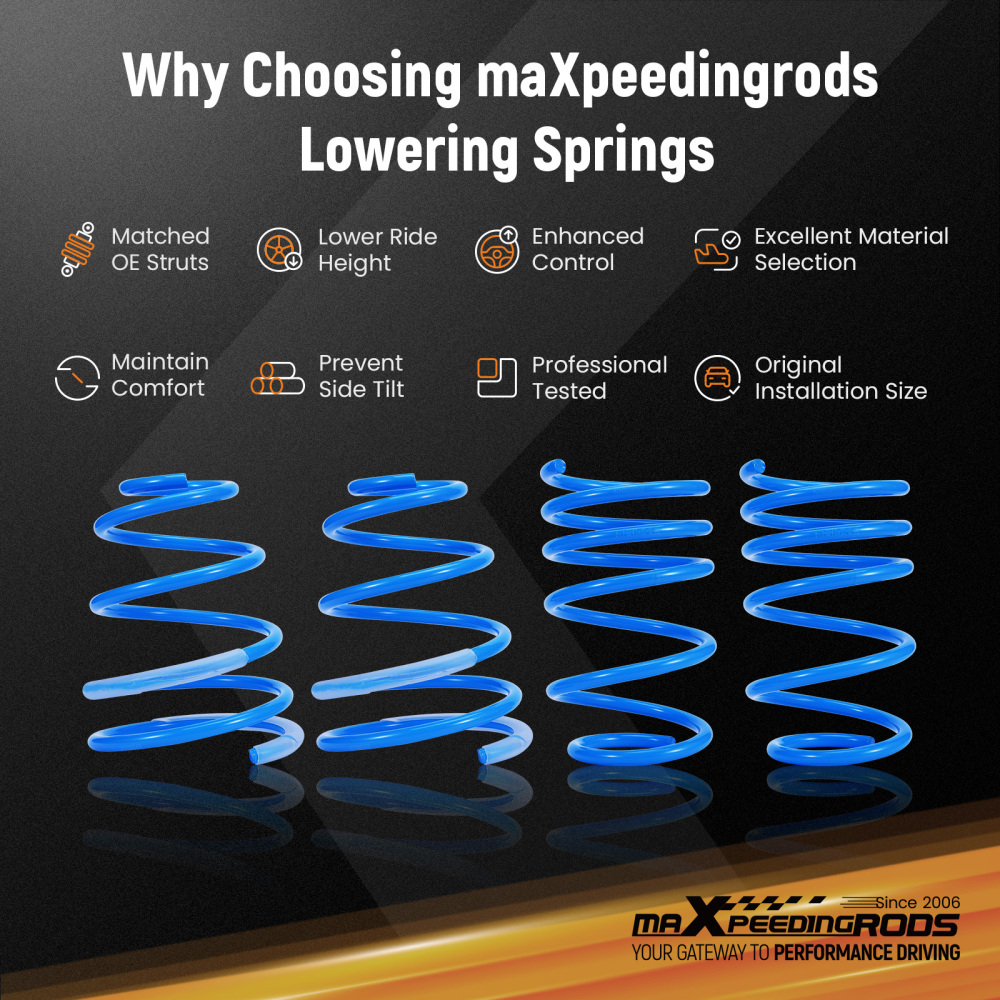 Suspension Lowering Springs 35/30mm compatible for Porsche Boxster 2.7 2.9 3.2 3.4 987