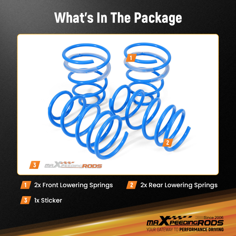 MaXpeedingrods Lowering Springs Kit[1.5F/1.8R] Compatible for Porsche Boxster 1997-2004