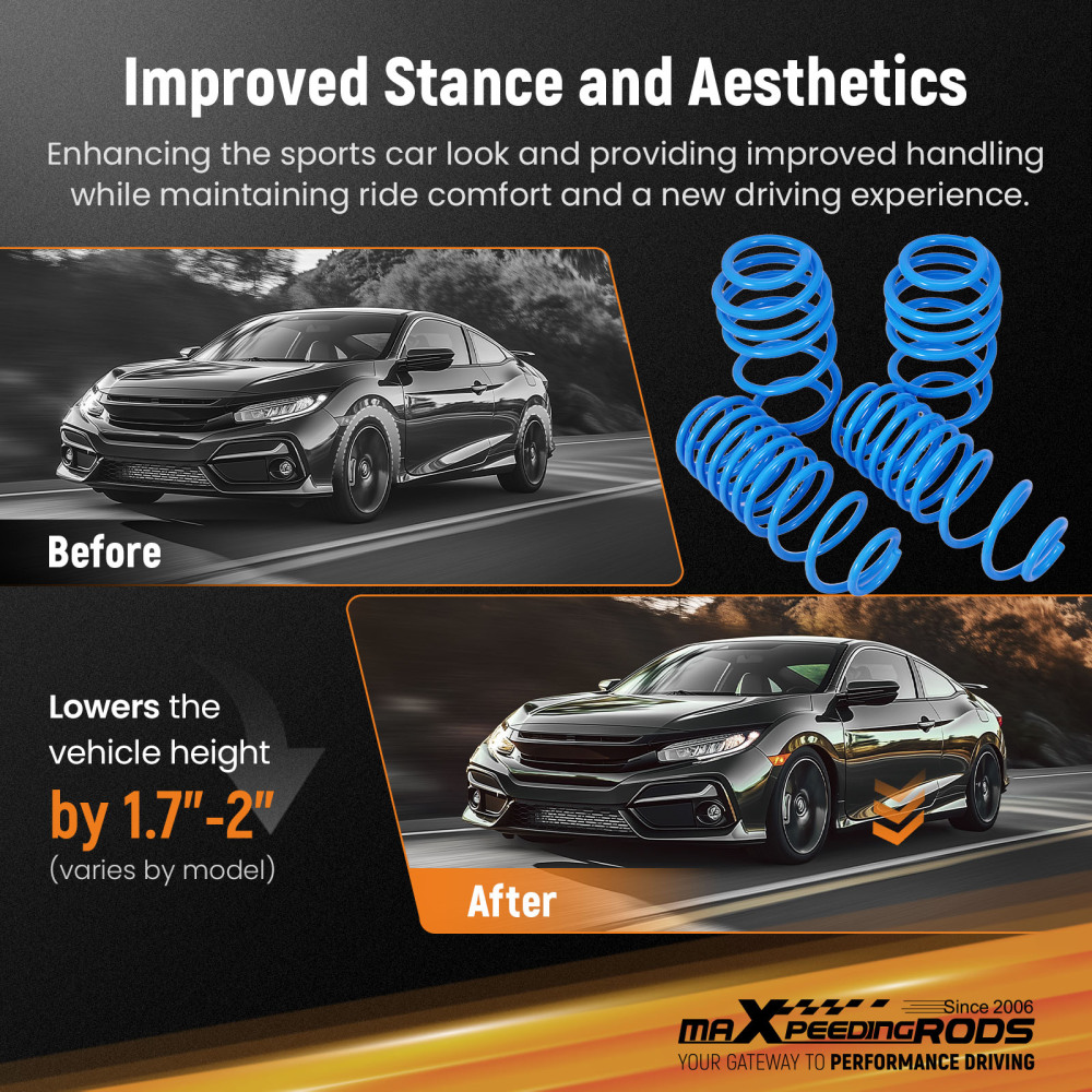 Lowering Springs 30/35mm compatible for CITROEN DS3 1.4 HDi 1.6 HDi 10-15 SA