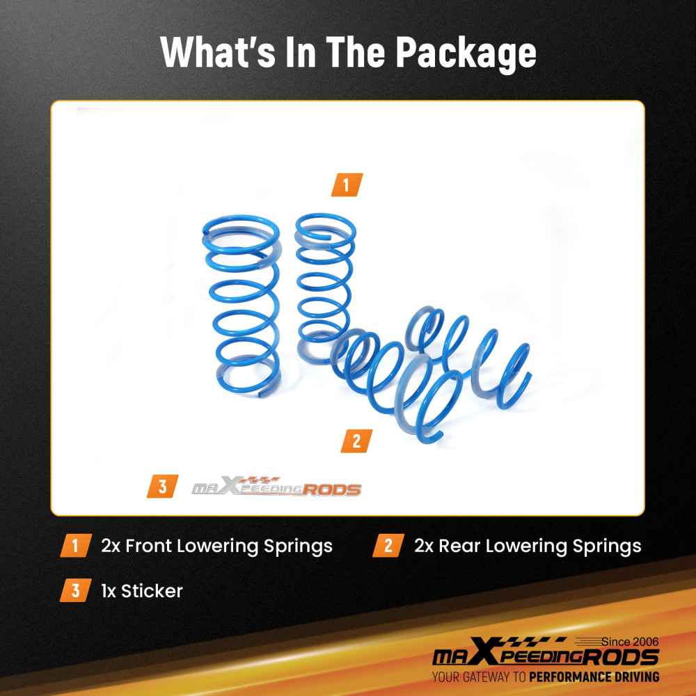 MaXpeedingrods Lowering Springs Kit Drops 1.4 compatible for Chevy Cavalier 95-04