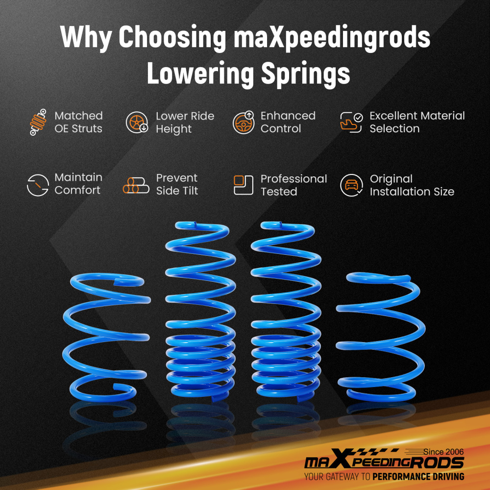 maXpeedingrods Lowering Springs compatible for Honda Civic Sedan / Coupe / Hatchback 16-24