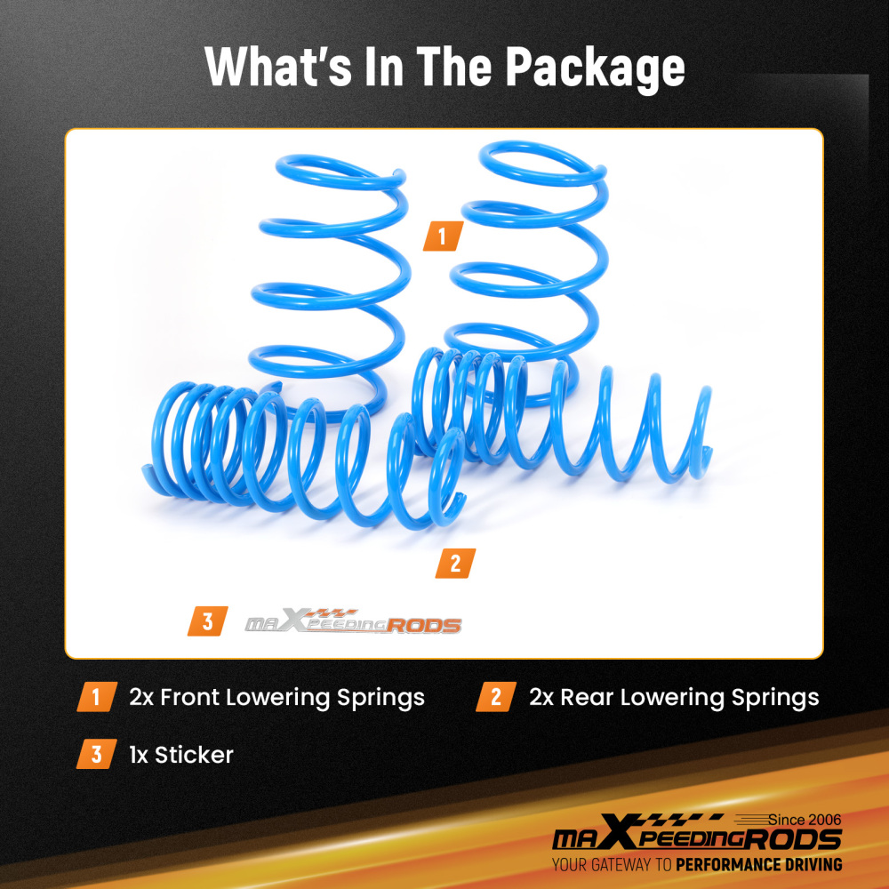 MaXpeedingrods Racing Lowering Springs Drops 2 compatible for Toyota Corolla 2014-2019