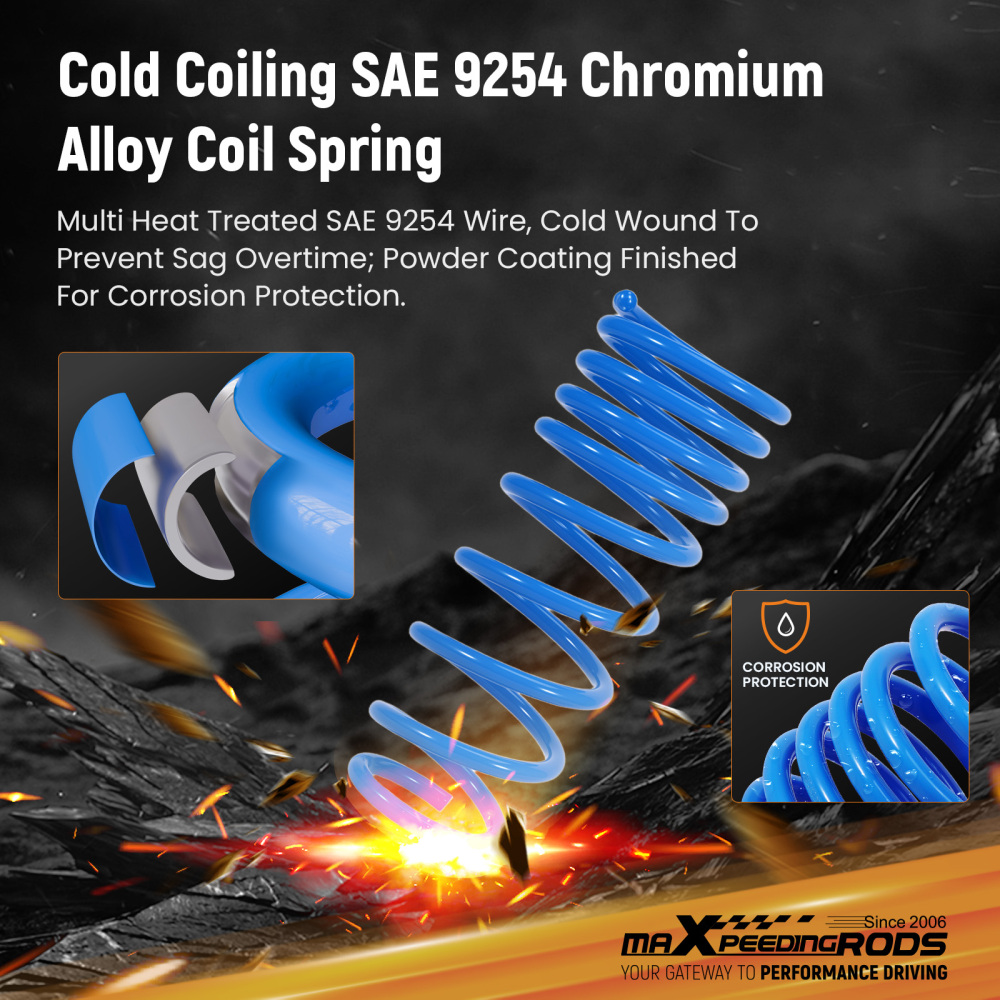 MaXpeedingrods Racing Lowering Springs Drops 2 compatible for Toyota Corolla 2014-2019