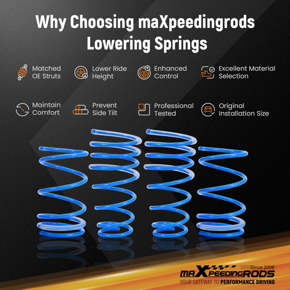 MaXpeedingrods Sport Lowering Springs Kit For 1998-2002 compatible for TOYOTA COROLLA ZZE110