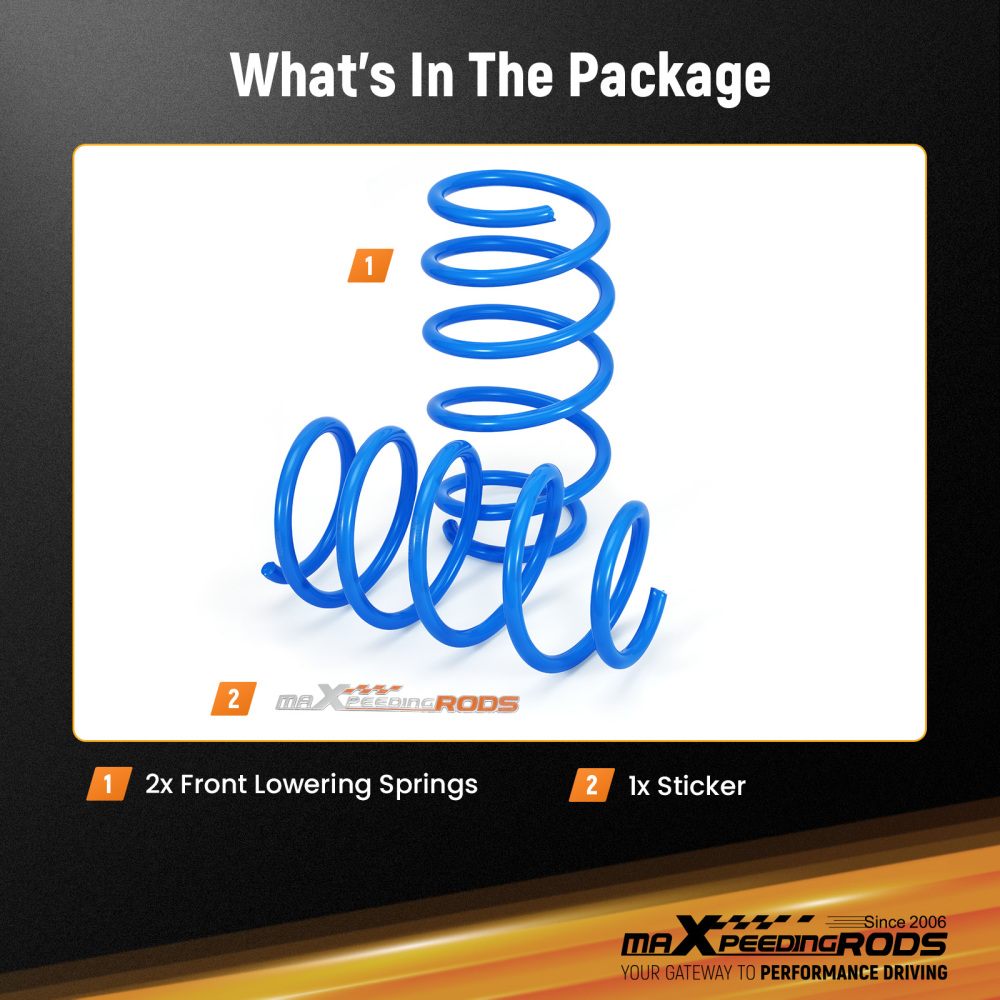 Front Lowering Springs compatible for BMW 7 Series E65 02-08 730i 730d 735i 740i, Li 745