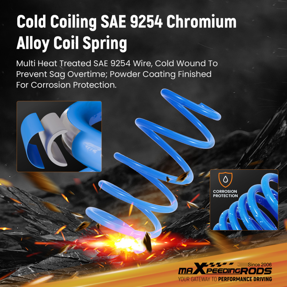 Front Lowering Springs compatible for BMW 7 Series E65 02-08 730i 730d 735i 740i, Li 745