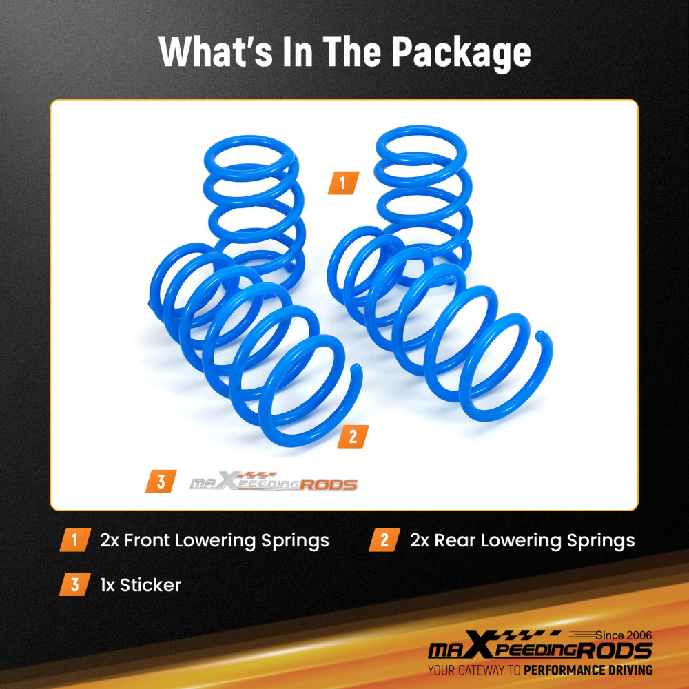 Sport Lowering Springs Kit compatible for Ford Edge RWD / AWD 2007-2014 F 1.75 R 1.5
