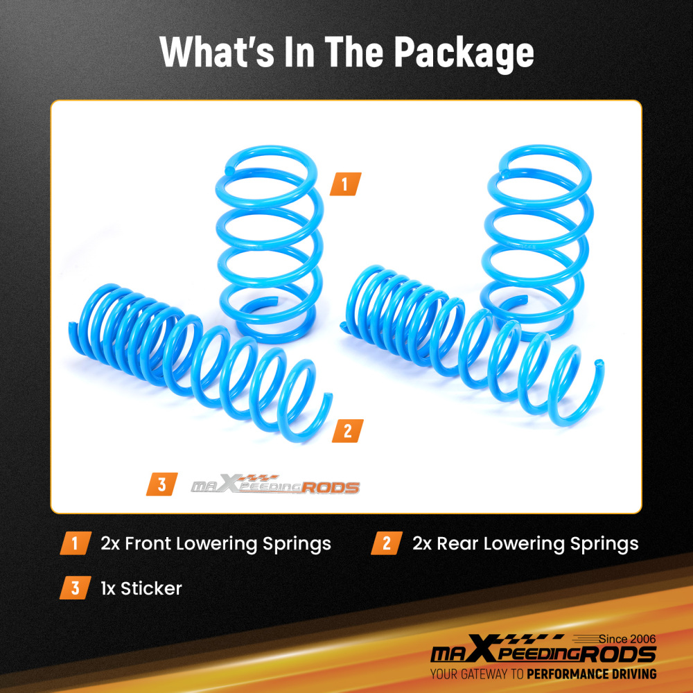 MaXpeedingrods Lowering Springs Kit for 2014-19 compatible for Ford Escape [1.5F/1.8R]