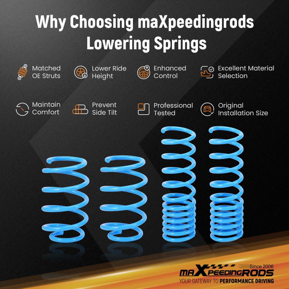 MaXpeedingrods Lowering Springs Kit for 2014-19 compatible for Ford Escape [1.5F/1.8R]