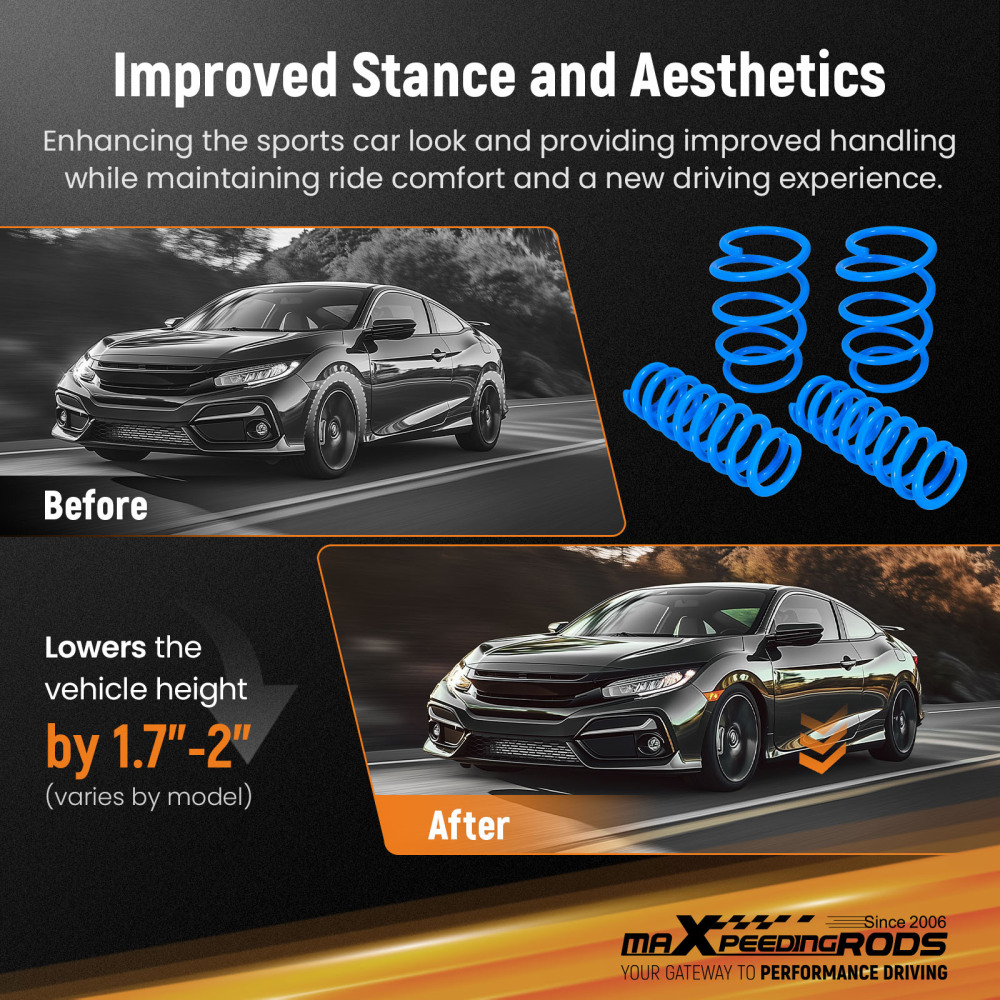 Lowering Springs compatible for BMW 1 Series Hatch F20 F21 11-19 M140i 2wd 25mm