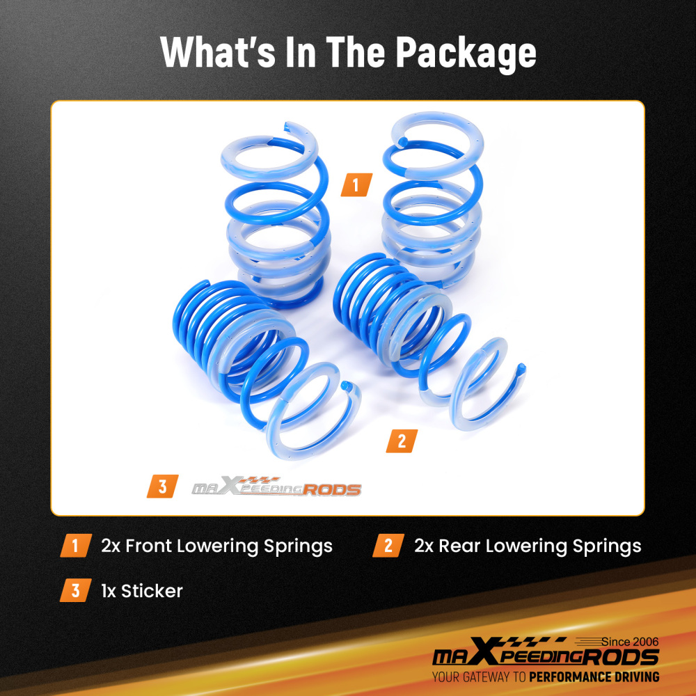 New Lowering Springs maXpeedingrods compatible for Fiat 500 595 695 2008- SAE9254 Springs