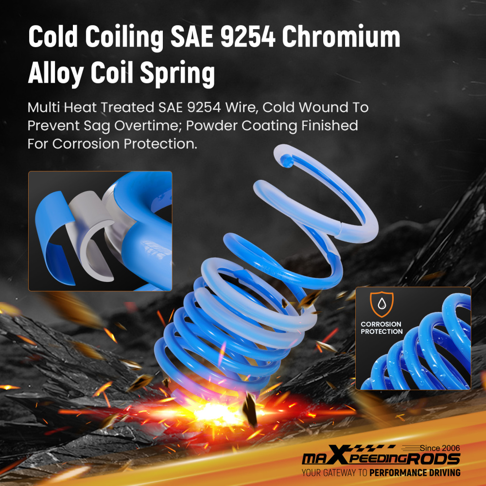 New Lowering Springs maXpeedingrods compatible for Fiat 500 595 695 2008- SAE9254 Springs
