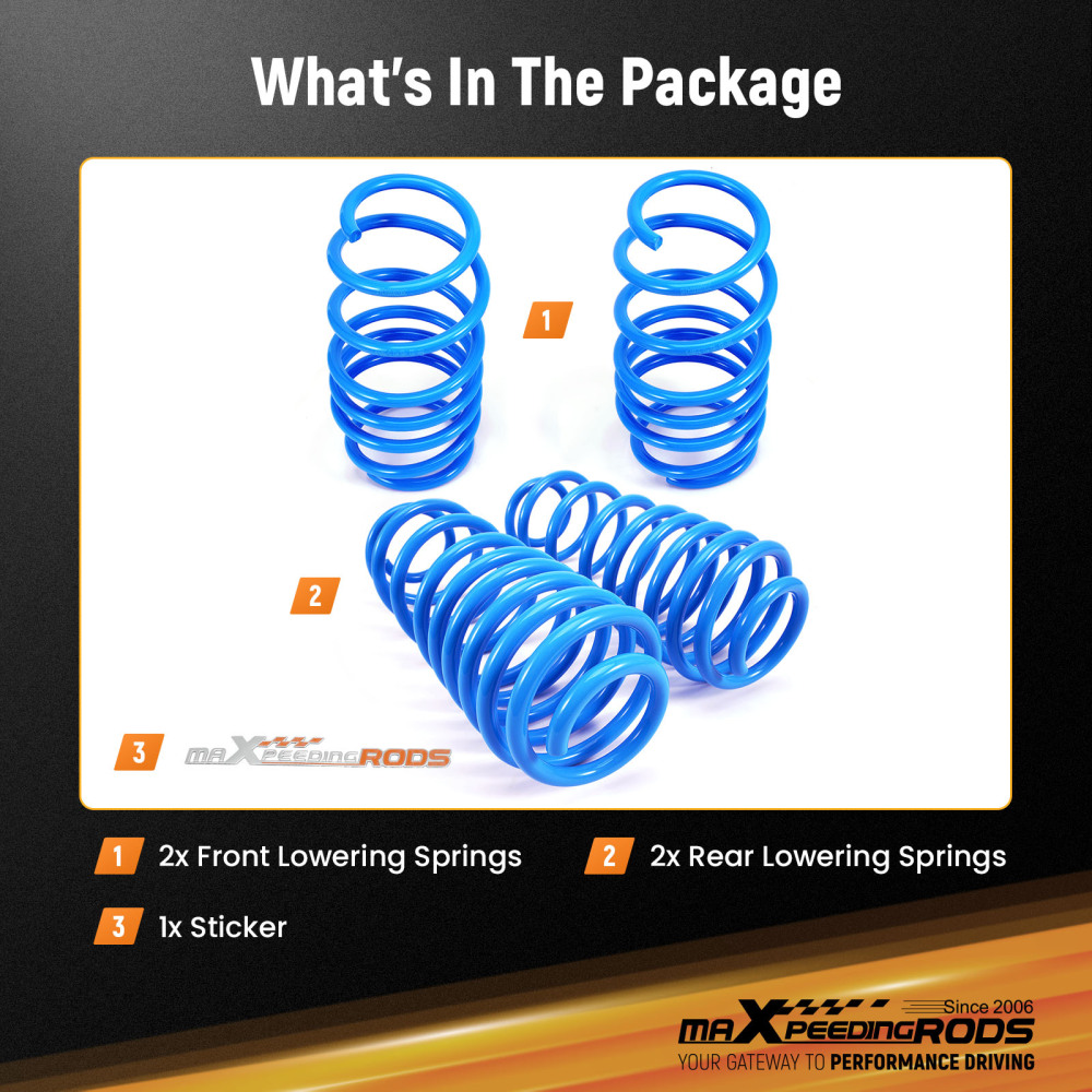 MaXpeedingrods Lowering Springs compatible for Ford Fiesta VI (CB1, CCN) 2008-2018