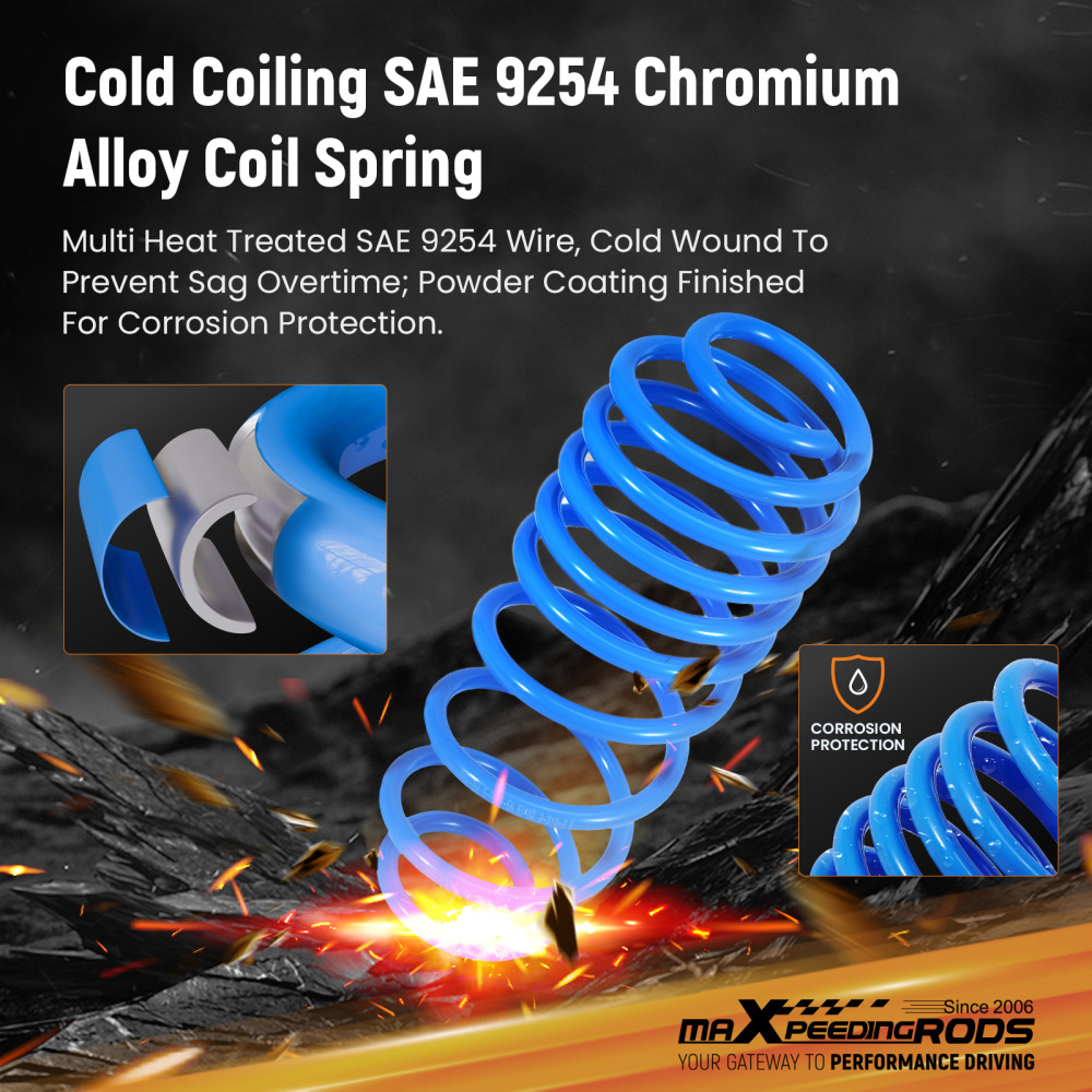 Lowering Springs Kit compatible for Ford Fiesta MK8 HJ, HF 1.5 TDCi 1.1 Ti-VCT 1.0