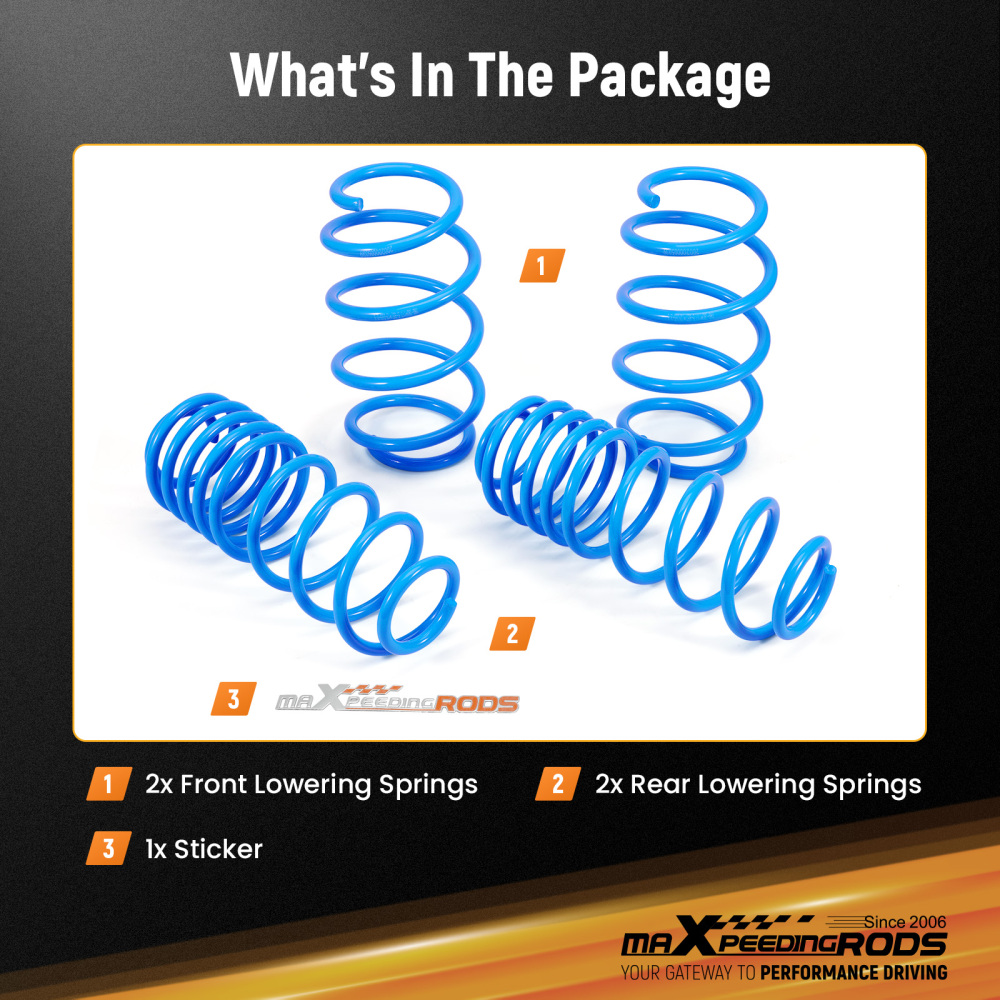 35mm Lowering Springs compatible for Ford Fiesta Mk6 2002-2011 1.25 1.3 1.4 1.6