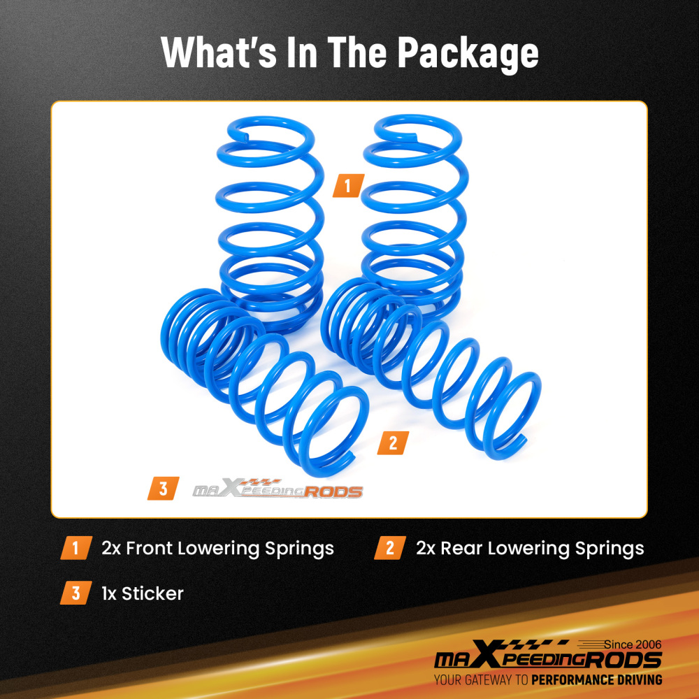38mm Lowering Spring Kit compatible for Ford Focus Mk2 2008-2011 2.0, 2.0 Flex, 2.0 TDCi