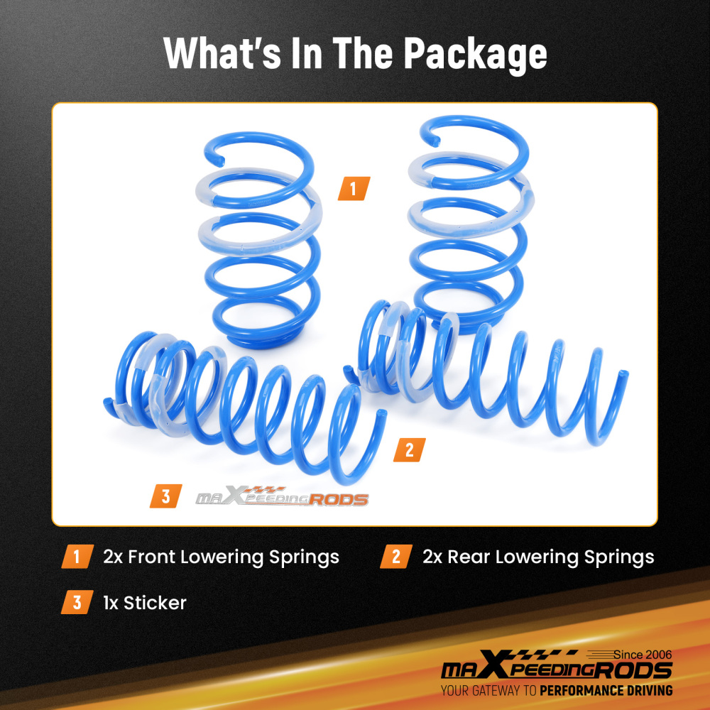 MaXpeedingrods Lowering Springs 0.98F/1.38R For Focus ST 2013-2018