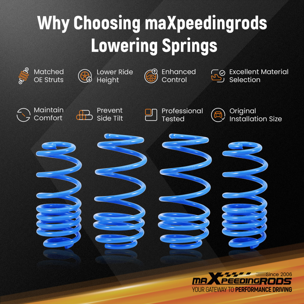 Lowering Springs Kit compatible for VW Golf Mk5 R32 3.2 V6 4WD 2005-2008 25mm