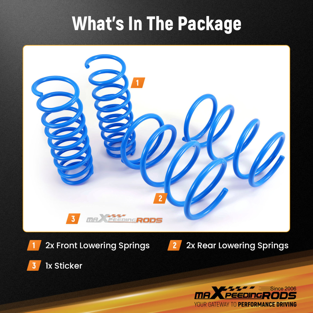 MaXpeedingrods Lowering Springs Set New 4pcs For 08-16 compatible for Mitsubishi Lancer