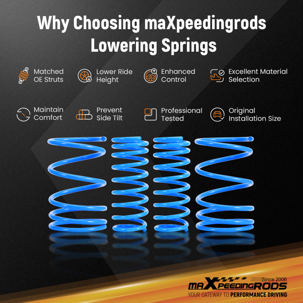 MaXpeedingrods Lowering Springs compatible for Acura RSX base Type S 02 03 04