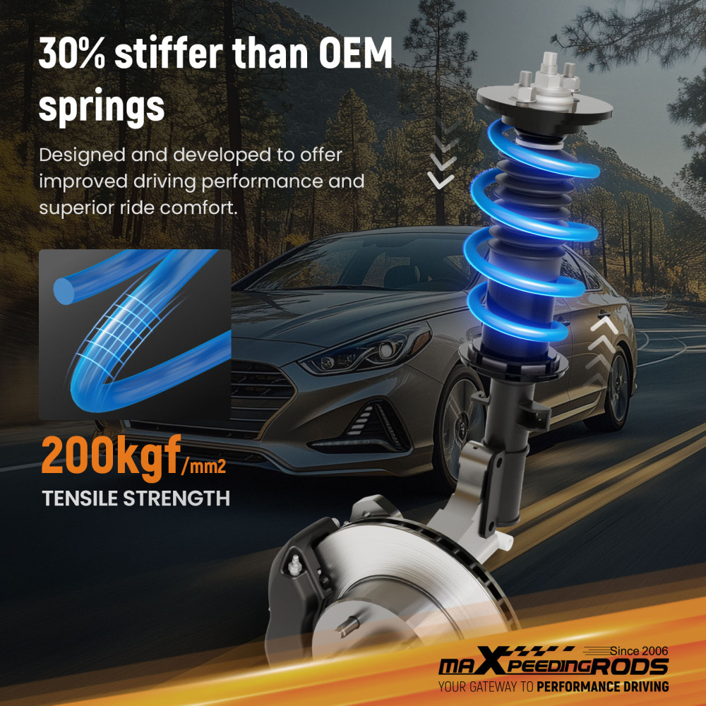 MaXpeedingrods Lowering Springs For 15-19 Sonata 16 -20 Optima F: 1.6 R: 1.5