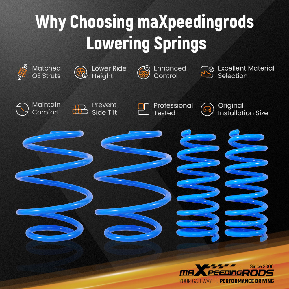 MaXpeedingrods Lowering Springs For 15-19 Sonata 16 -20 Optima F: 1.6 R: 1.5