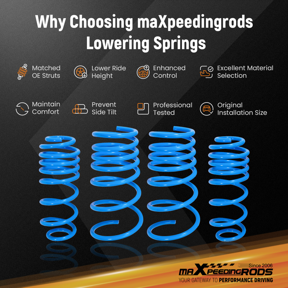 Lowering Springs compatible for Suzuki Swift MZ Mk3 1.3 1.5 1.6 2005-2010 30 mm