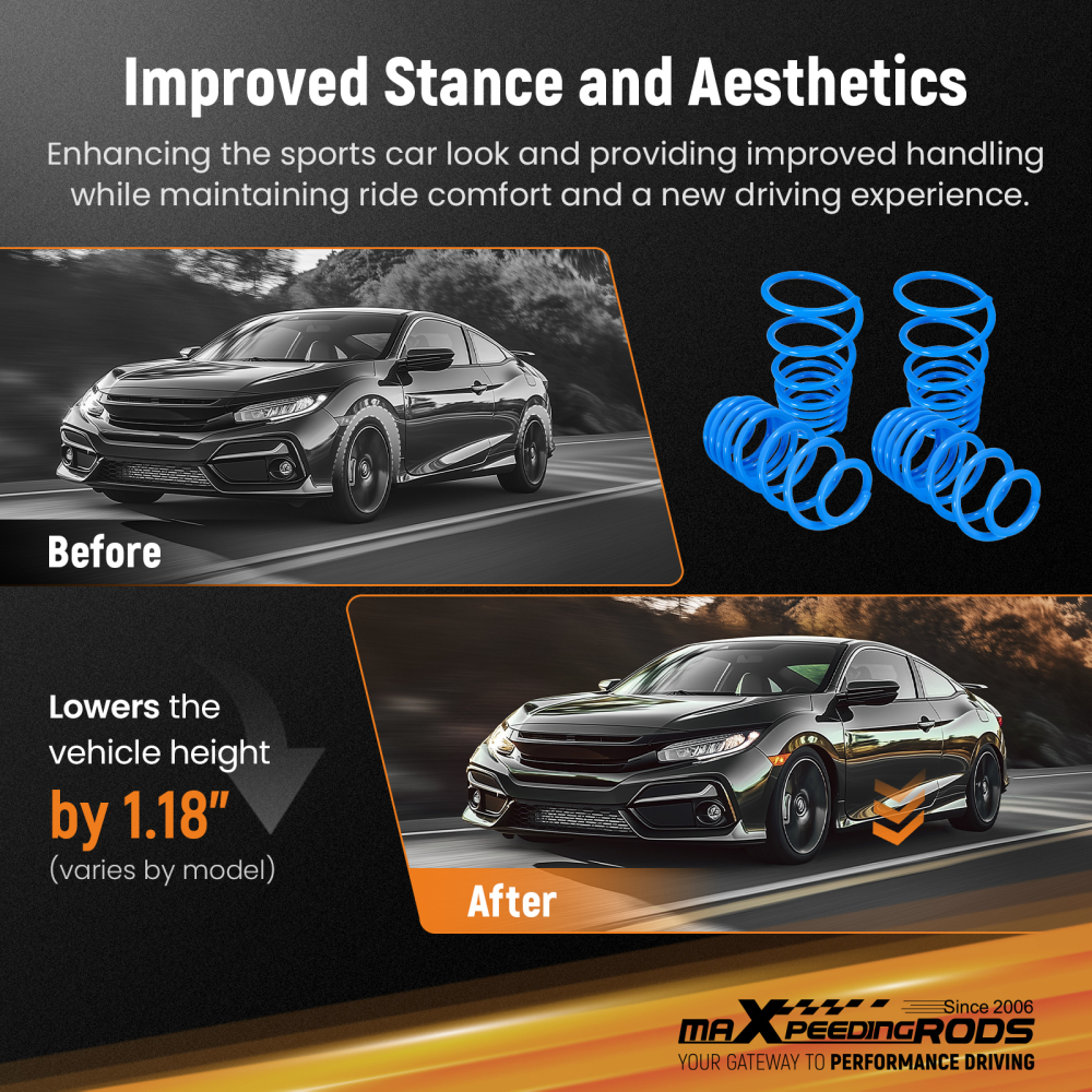 Lowering Springs compatible for Suzuki Swift MZ Mk3 1.3 1.5 1.6 2005-2010 30 mm