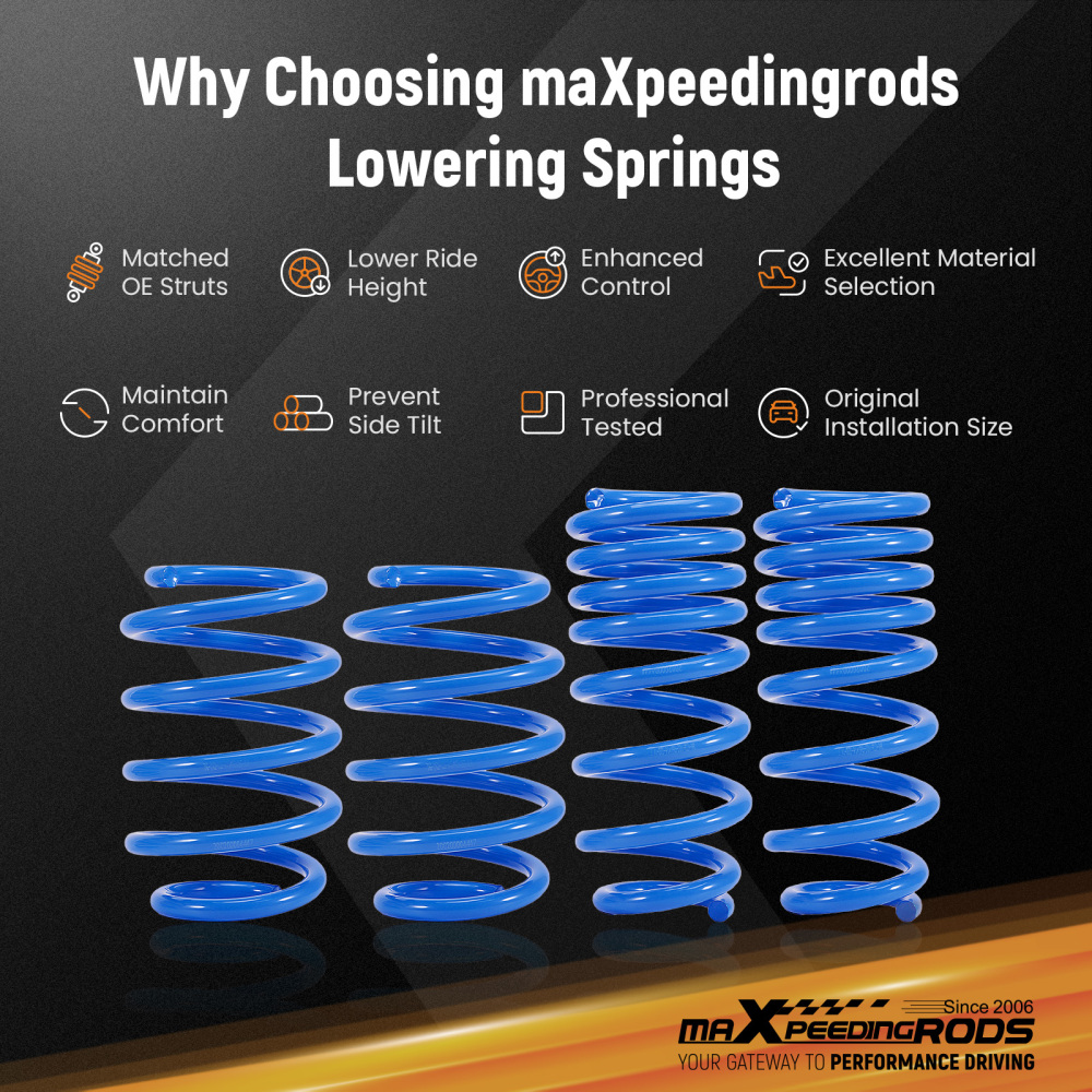 MaXpeedingrods Lowering Springs New compatible for Ford Taurus 2010-19
