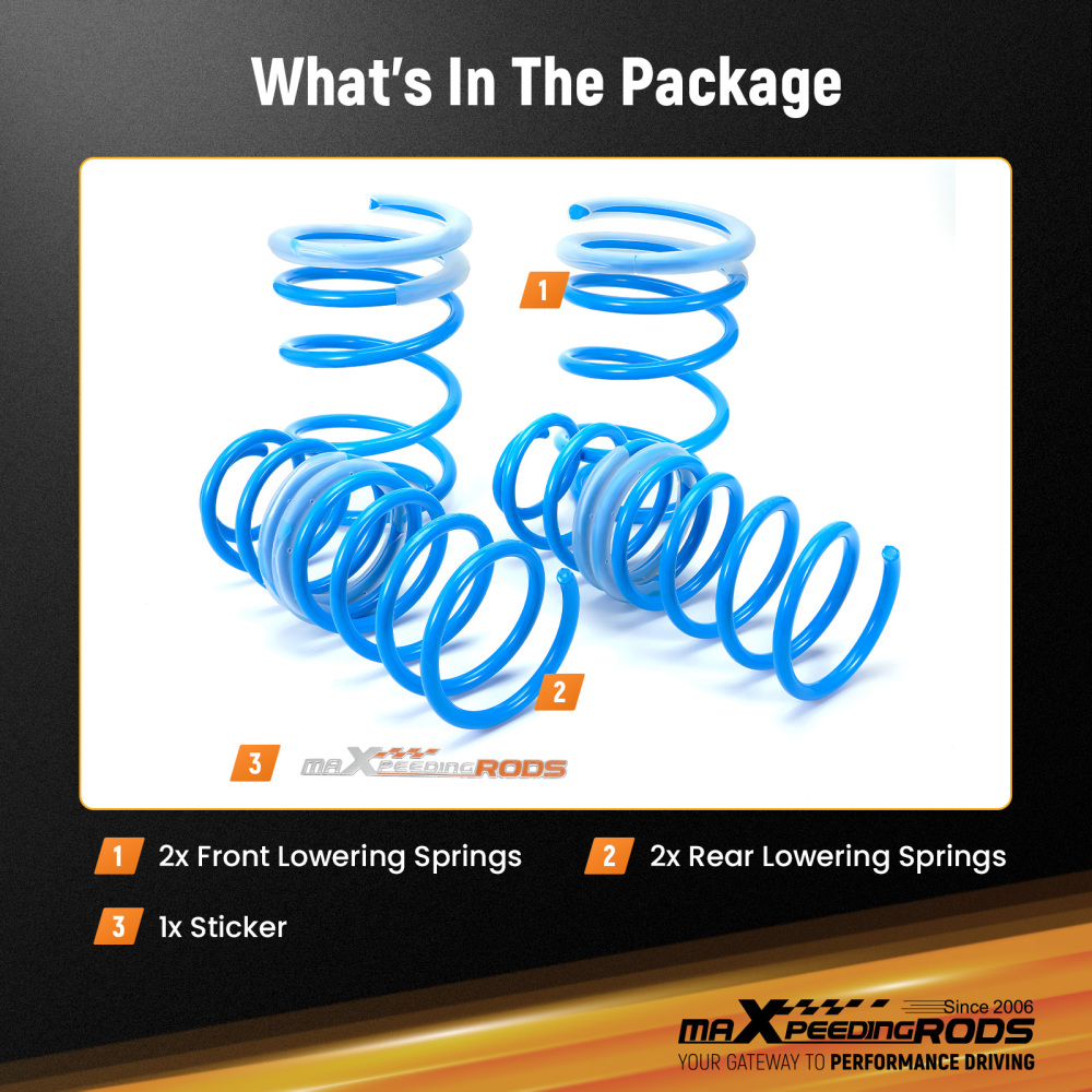 MaXpeedingrods Lowering Springs Kit compatible for Scion tC 2005-2010 F: 2.4 R: 2.0