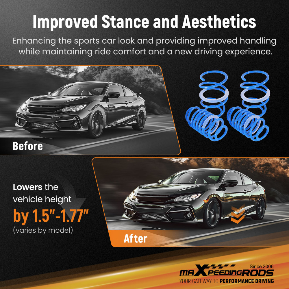 MaXpeedingrods Lowering Springs compatible for Scion TC 2011-2016 AGT20