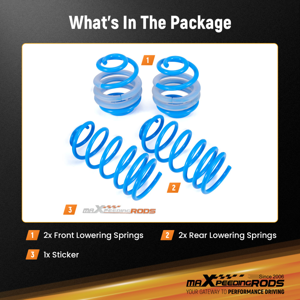 maXpeedingrods Lowering Springs 25mm compatible for AUDI TT Quattro 8N, 11/1998-2006